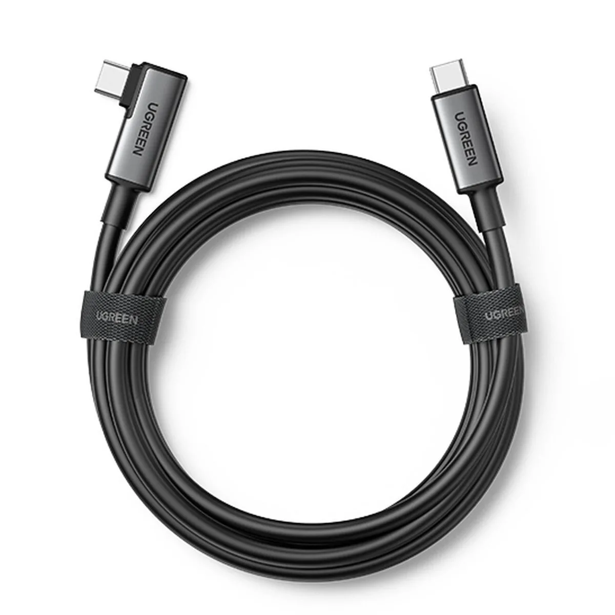 Ugreen US551 Angle (90°) USB 2.0 Cable USB-C male - USB-C 60W Μαύρο 5m (90629) - Image 1