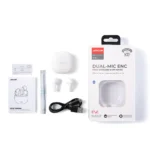 Joyroom JR-TL11 Earbud Bluetooth Handsfree Ακουστικά με Αντοχή στον Ιδρώτα και Θήκη Φόρτισης Λευκά