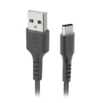SBS Braided USB 2.0 Cable USB-C male - USB-A male Μαύρο 1.5m (CABLEMICROC30K)
