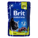 Brit Premium By Nature Υγρή Τροφή για Ενήλικες Γάτες σε Φακελάκι με Αρνί χωρίς Γλουτένη 100gr