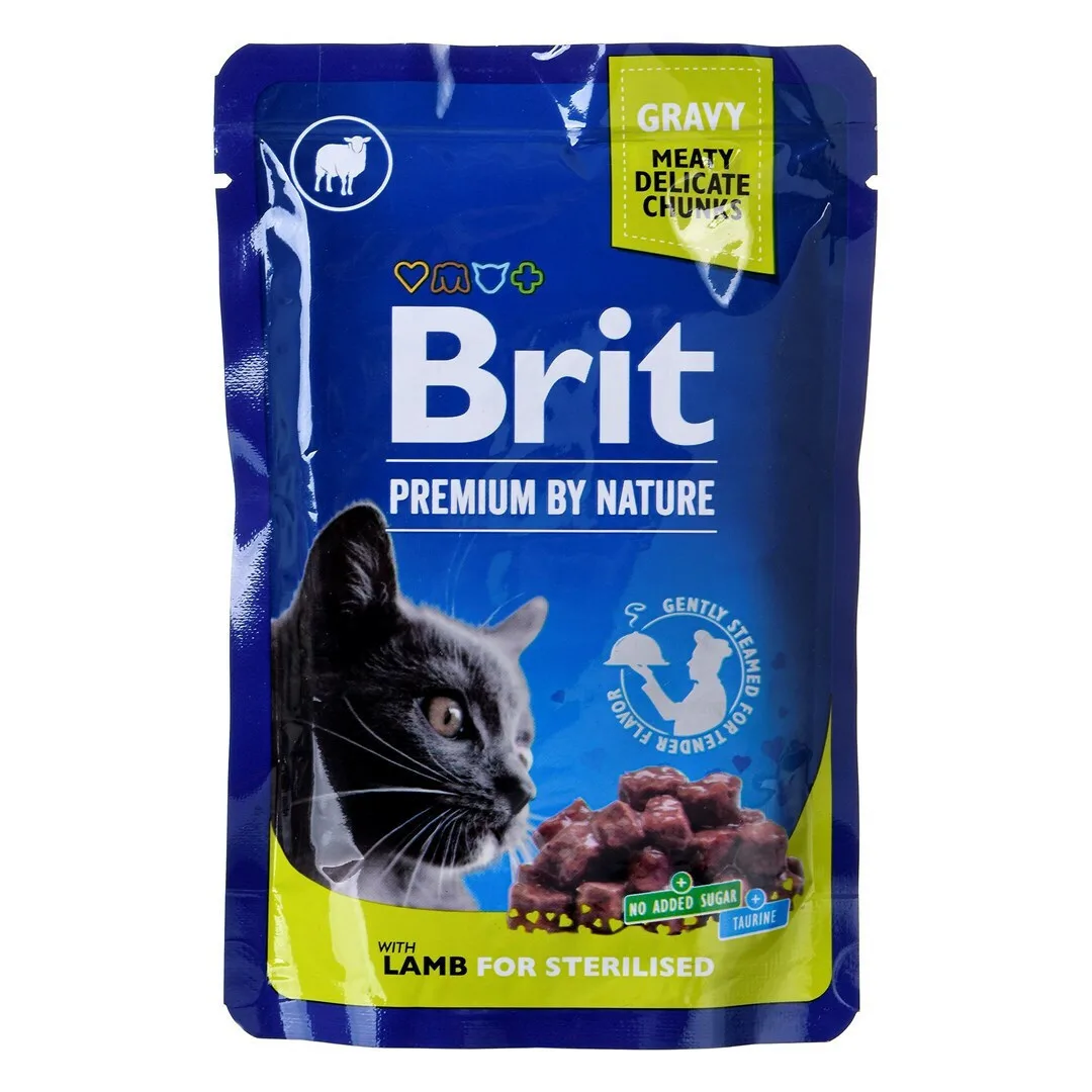 20221108101654_brit_premium_by_nature_ygri_trofi_gia_enilikes_steiromenes_gates_se_fakelaki_me_arni_100gr Brit Premium By Nature Υγρή Τροφή για Ενήλικες Γάτες σε Φακελάκι με Αρνί χωρίς Γλουτένη 100gr - Image 1