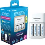 Panasonic Eneloop Smartplus BQ-CC55E Φορτιστής 4 Μπαταριών Ni-MH Μεγέθους AA/AAA Σετ με 4x AA 2000mAh σε Λευκό χρώμα