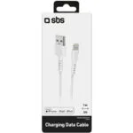 SBS USB to Lightning Cable Λευκό 1m (CABLEUSBIP589W)