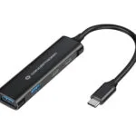 Conceptronic USB 3.2 Hub 4 Θυρών με σύνδεση USB-C Γκρι (HUBBIES12B)