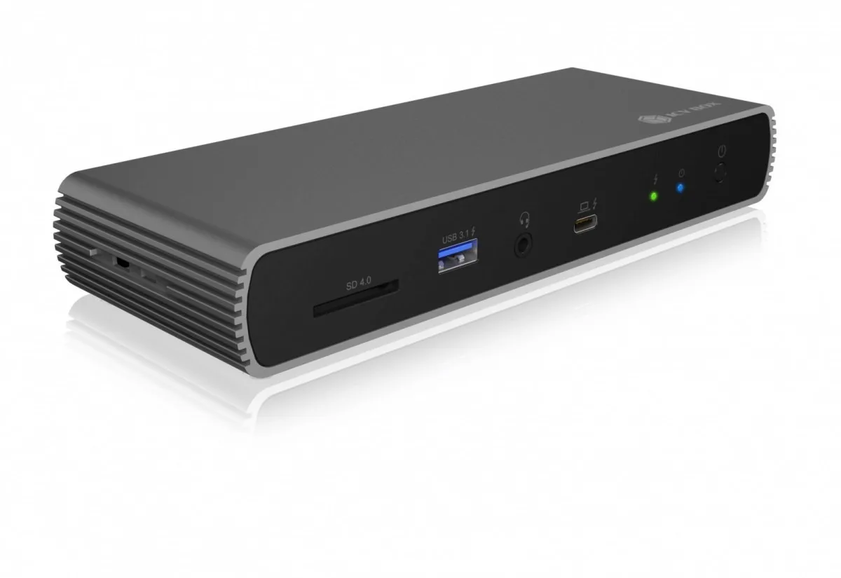 20221121163024_raidsonic_icy_box_ib_dk8801_tb4_usb_c_docking_station_me_4k_pd_ethernet_mayro Icy Box USB-C Docking Station με 4K PD Ethernet Μαύρο (IB-DK8801-TB4) - Image 1