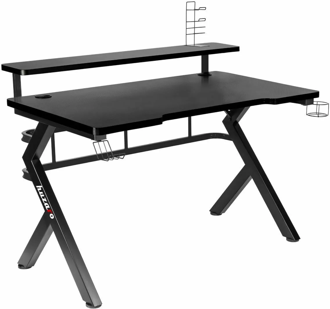 Γραφείο Gaming Hero 5.0 Ξύλινο Black / Red με Μεταλλικά Πόδια 120x59x112εκ. hz-hero-5.0-black - Image 1