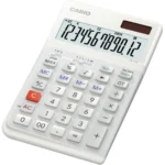 Casio Αριθμομηχανή 12 Ψηφίων σε Λευκό Χρώμα JE-12E-WE