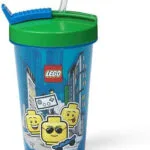 LEGO Ιconic Boy Ποτήρι Νερού από Πλαστικό με Καλαμάκι 500ml 40441724