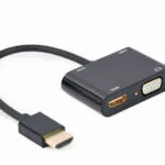 Cablexpert Μετατροπέας HDMI male σε HDMI / VGA female 1τμχ A-HDMIM-HDMIFVGAF-01