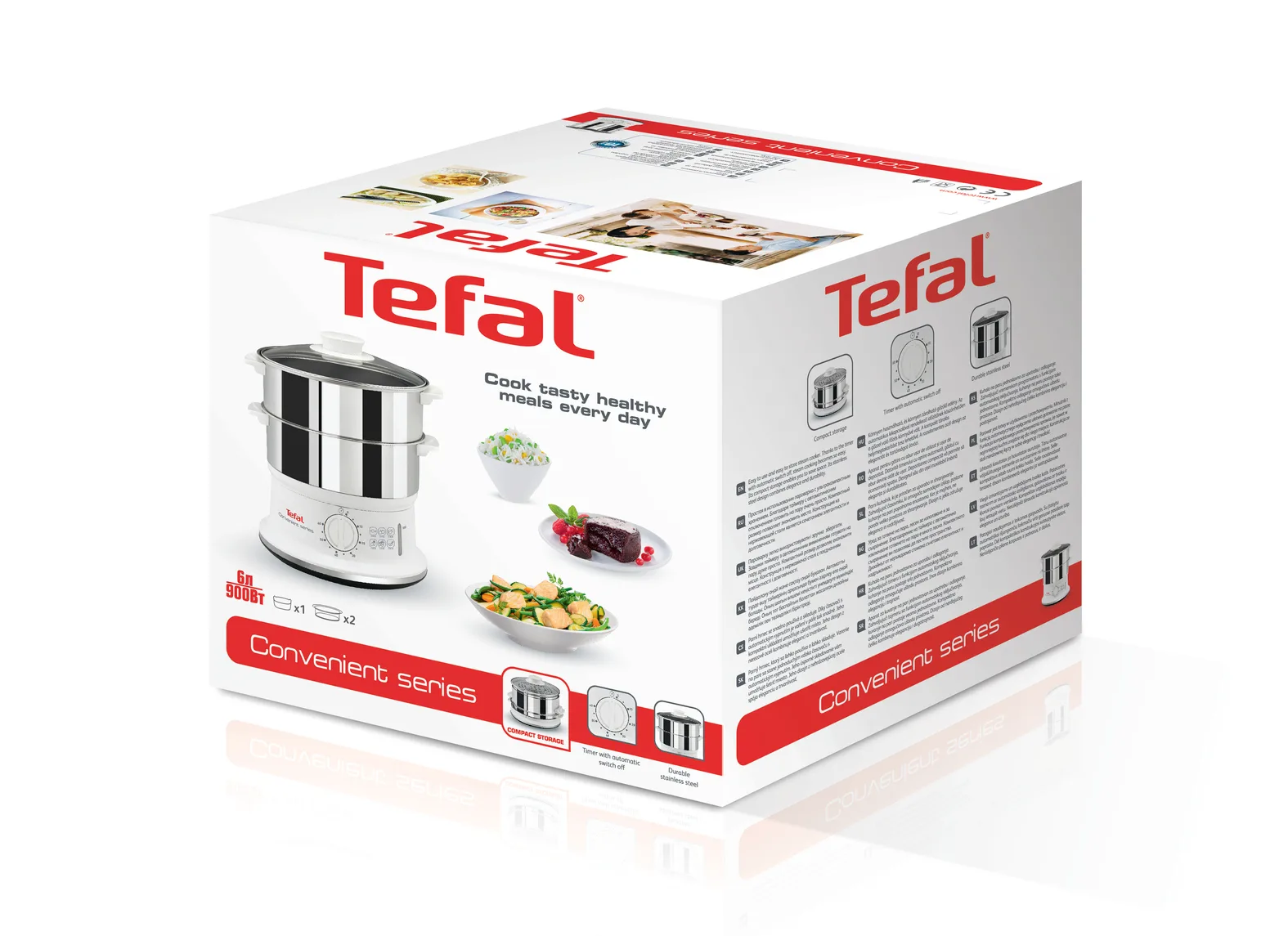 20221206155734_c34518d3 Tefal Convenient Series VC1451 Ατμομάγειρας με 2 Επίπεδα Μαγειρέματος 6lt - Image 1