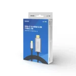 Savio CL-170 HDMI 2.0 Cable HDMI male - USB-C male 1m Ασημί