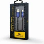 Gembird Braided USB 2.0 Cable USB-C male - USB-A Μπλε 2m GM-JEANS-TYPEC-2M