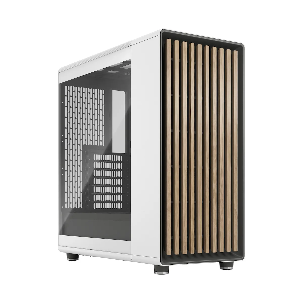 Fractal Design North Gaming Midi Tower Κουτί Υπολογιστή με Πλαϊνό Παράθυρο Chalk White TGC - Image 1