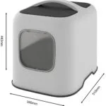 Rotho My Pet Biala Τουαλέτα Γάτας Κλειστή Λευκή Μ51 x Π39.5 x Υ44.3cm