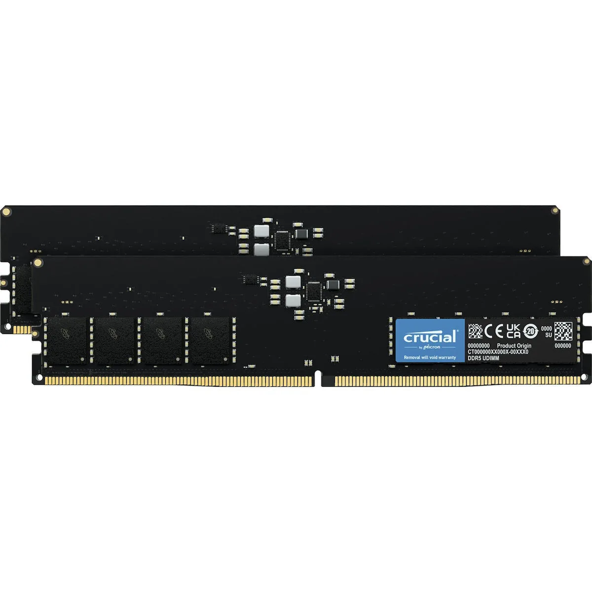 Crucial DDR5 32GB RAM με 2x16GB Modules και Ταχύτητα 5600 για Desktop CT2K16G56C46U5 - Image 1