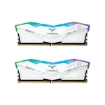 TeamGroup Delta RGB White DDR5 32GB RAM με 2x16GB Modules και Ταχύτητα 6000 για Desktop FF4D532G6000HC38ADC01