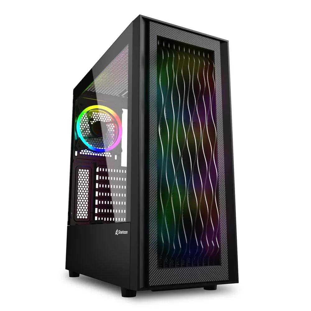 20221219134115_sharkoon_rgb_wave_gaming_full_tower_kouti_ypologisti_mayro Sharkoon RGB Wave Gaming Midi Tower Κουτί Υπολογιστή με Πλαϊνό Παράθυρο Μαύρο - Image 1