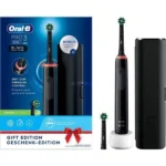 Oral-B Pro 3 3500 Ηλεκτρική Οδοντόβουρτσα με Χρονομετρητή, Αισθητήρα Πίεσης και Θήκη Ταξιδίου Black