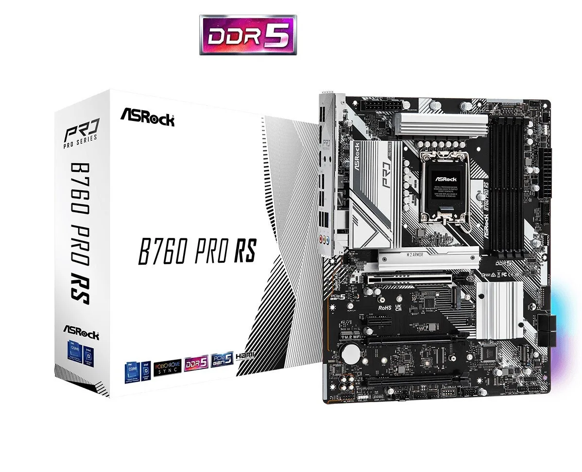ASRock B760 PRO RS Motherboard ATX με Intel 1700 Socket 90-MXBKS0-A0UAYZ - Image 1
