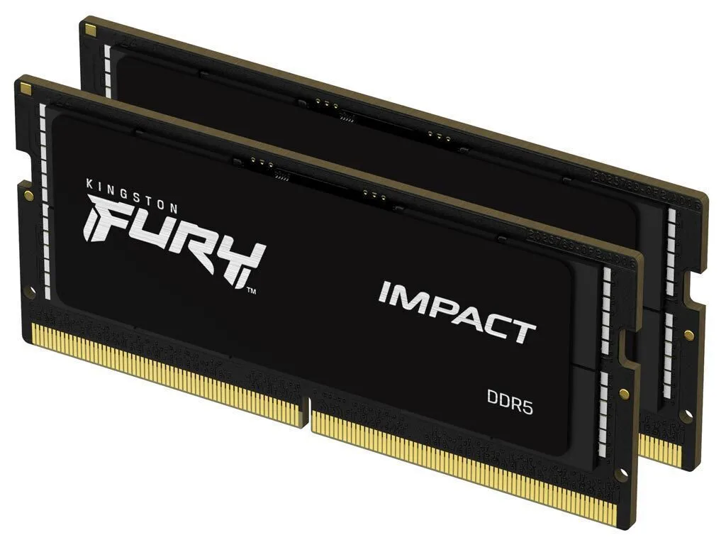 Kingston Fury Impact DDR5 32GB RAM με 2x16GB Modules και Ταχύτητα 5600 για Laptop KF556S40IBK2-32 - Image 1