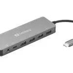 Sandberg USB-C Docking Station με HDMI 4K PD και συνδεση 2 Οθονών Ασημί (136-45)