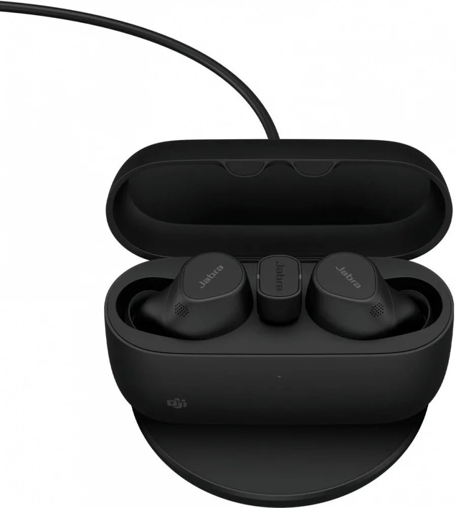 Jabra Evolve2 7 Buds - USB-C MS Bluetooth Handsfree Ακουστικά με Αντοχή στον Ιδρώτα και Θήκη Φόρτισης Μαύρα - Image 1