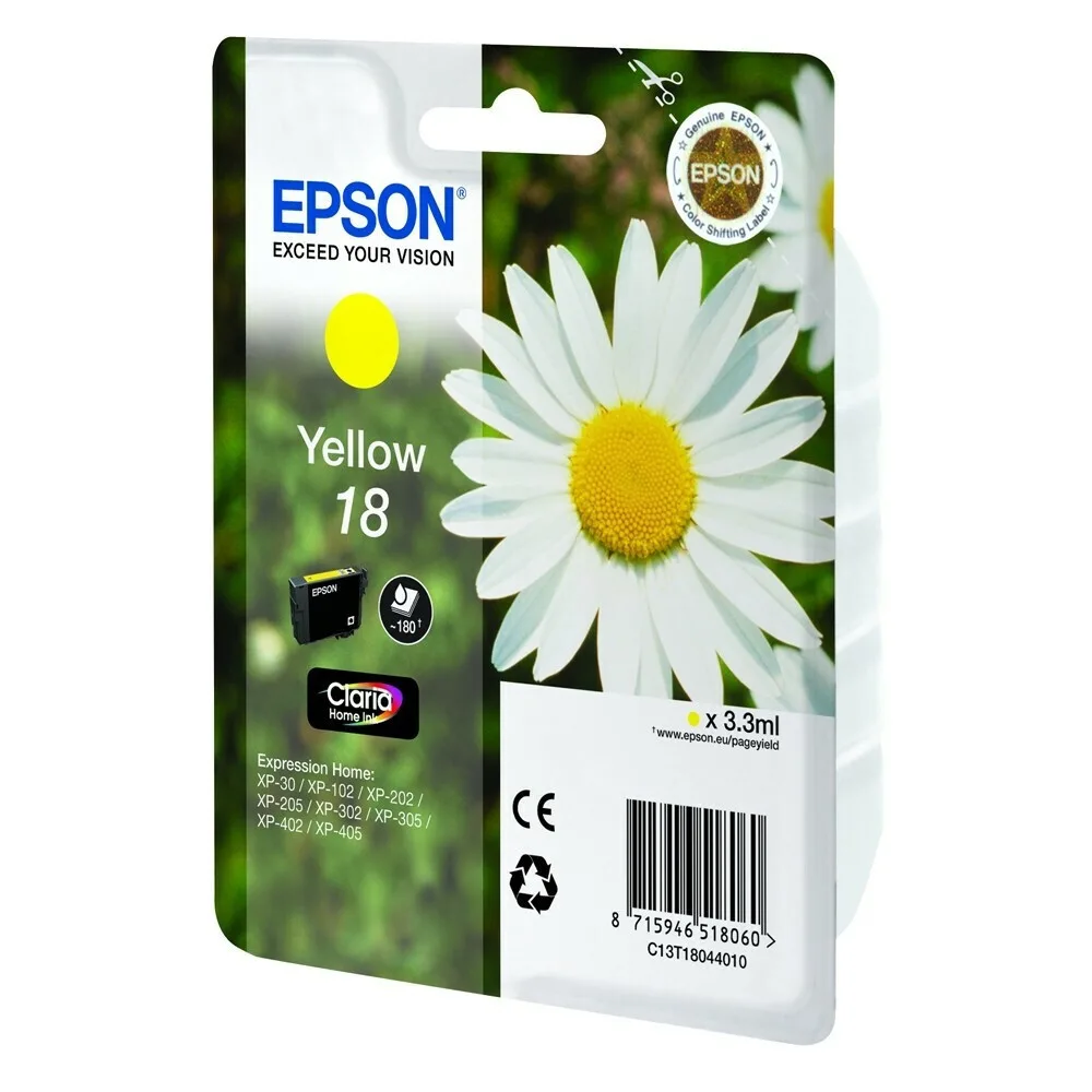20230117164507_28fa74e6 Epson 18 Γνήσιο Μελάνι Εκτυπωτή InkJet Κίτρινο (C13T18044010 C13T18044012) - Image 1