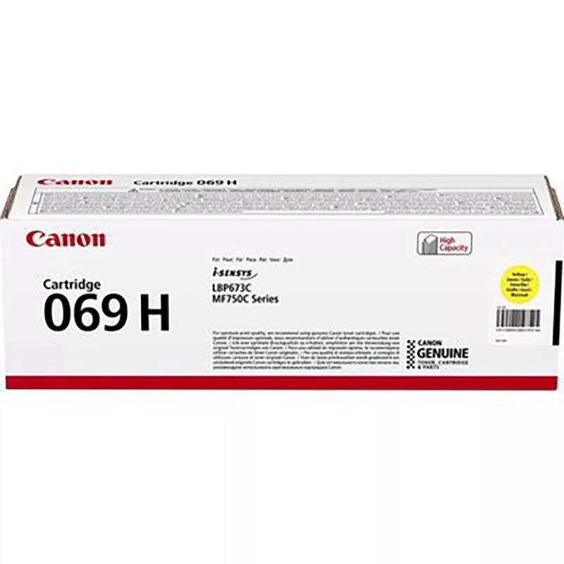 Canon 069H Γνήσιο Toner Laser Εκτυπωτή Κίτρινο High Yield 5500 Σελίδων (5095C002) - Image 1