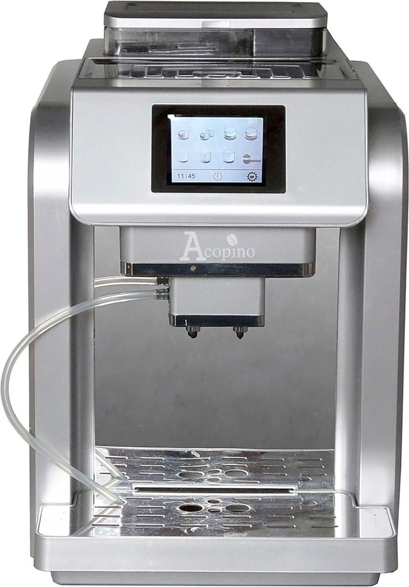Acopino Monza Αυτόματη Μηχανή Espresso 1400W Πίεσης 19bar με Μύλο Άλεσης Silver - Image 1