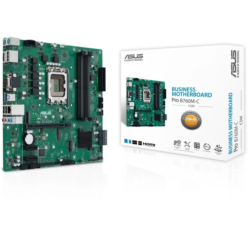 Asus Pro B760M-C-CSM Motherboard Micro ATX με Intel 1700 Socket 90MB1DX0-M0EAYC - Image 1