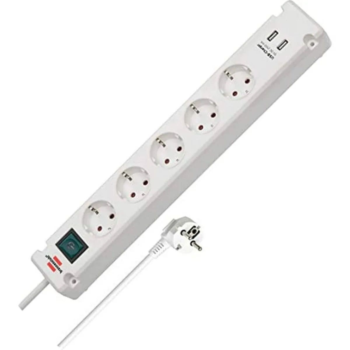 20230119172756_55fa922e Brennenstuhl Πολύπριζο 5 Θέσεων με 2 USB-A, Διακόπτη και Καλώδιο 3m 1150660325 - Image 1