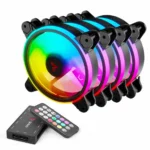 Savio FAN-01 Case Fan 120mm με ARGB Φωτισμό και Σύνδεση 6-Pin 4τμχ