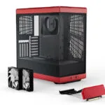 HYTE Y40 Gaming Midi Tower Κουτί Υπολογιστή με Πλαϊνό Παράθυρο Κόκκινο