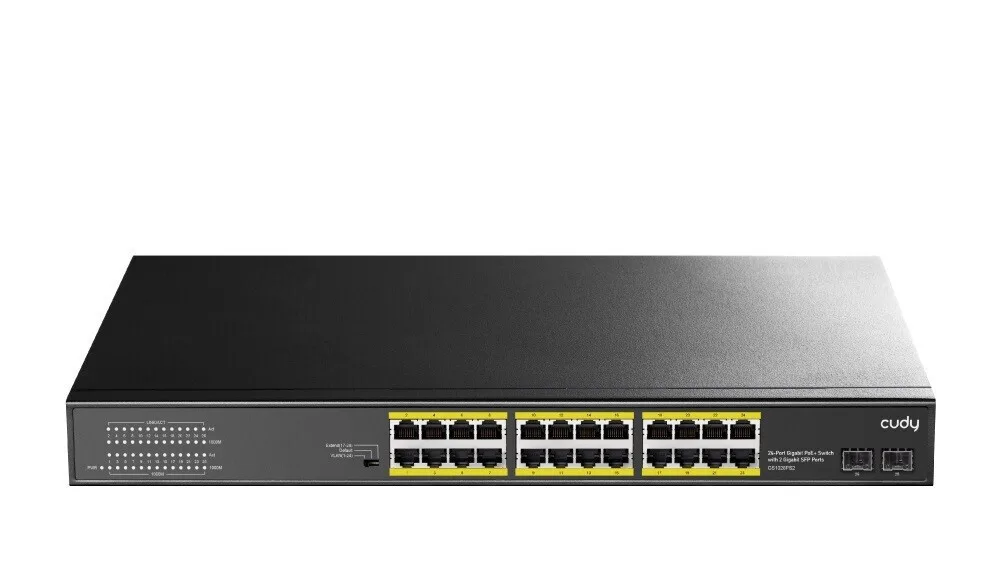 Cudy GS1028PS2 Unmanaged L2 PoE+ Switch με 24 Θύρες Gigabit (1Gbps) Ethernet και 2 SFP Θύρες - Image 1
