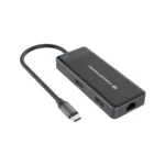 Conceptronic USB-C Docking Station με HDMI 4K PD Ethernet και συνδεση 2 Οθονών Μαύρο (DONN14G)