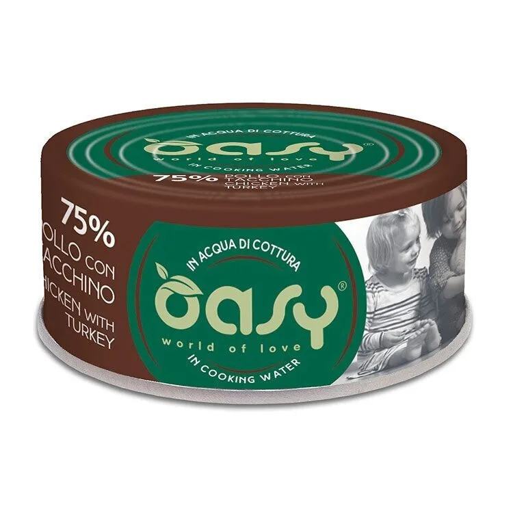 Oasy World Of Love Υγρή Τροφή για Ενήλικες Γάτες σε Κονσέρβα με Γαλοπούλα και Κοτόπουλο χωρίς Σιτηρά & Γλουτένη 70gr OA-611 - Image 1