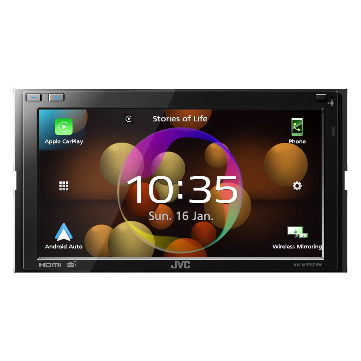 JVC Ηχοσύστημα Αυτοκινήτου 2DIN (Bluetooth/USB) με Οθόνη Αφής 6.8" 03-JVC875DBW - Image 1