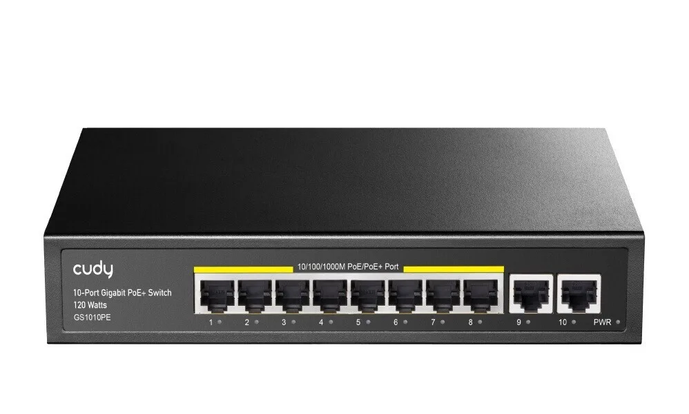 Cudy GS1010PE Unmanaged L2 PoE+ Switch με 10 Θύρες Ethernet - Image 1