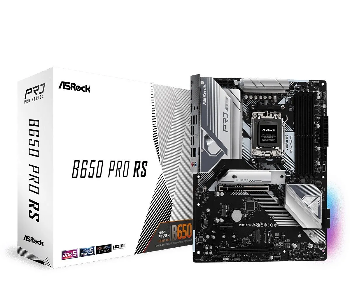 ASRock B650 Pro RS Motherboard ATX με AMD AM5 Socket 90-MXBL10-A0UAYZ - Image 1