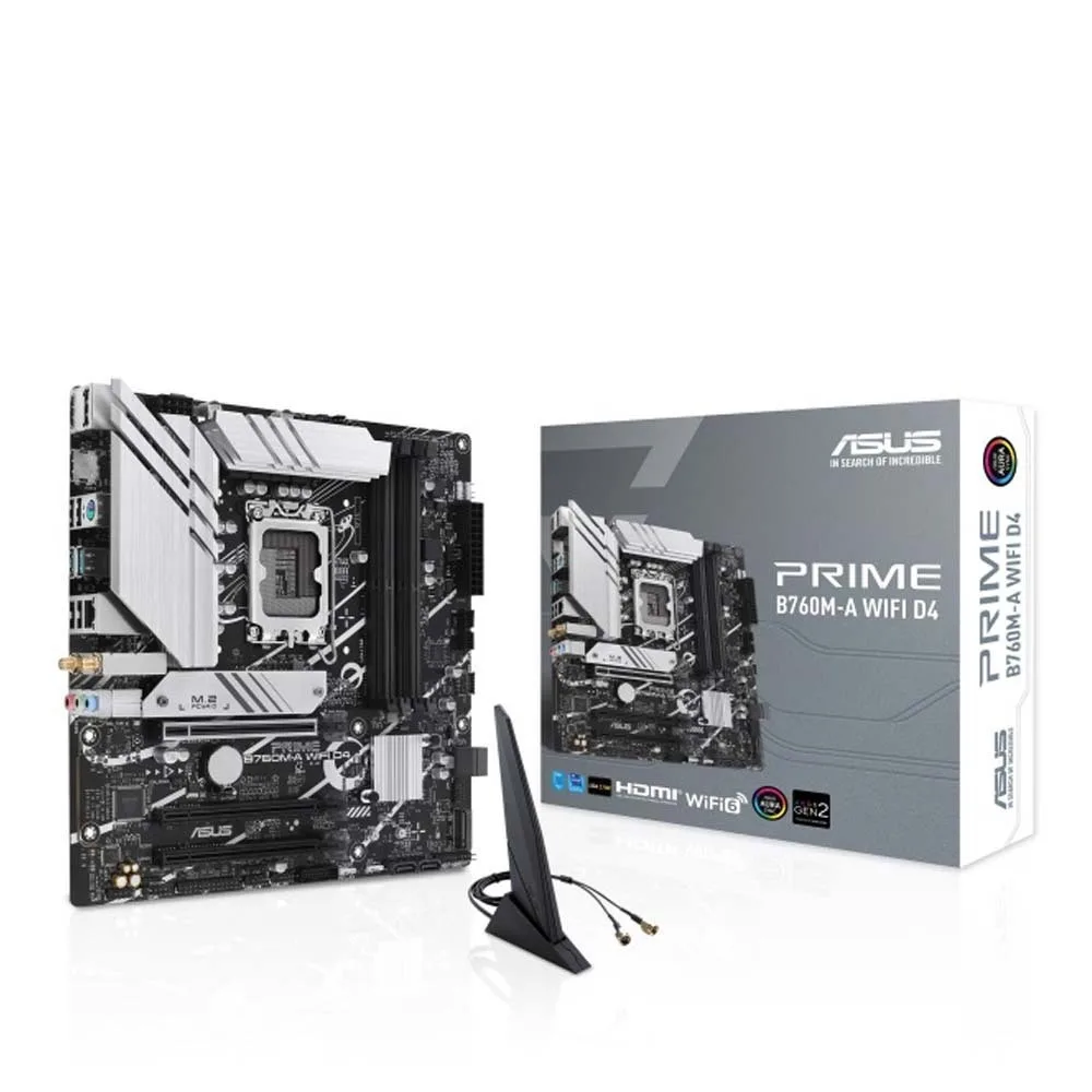 Asus Prime B760M-A WIFI D4 Motherboard Micro ATX με Intel 1700 Socket 90MB1CX0-M0EAY0 - Image 1