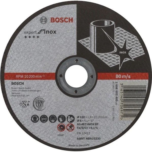 20230131105544_bosch_2608603405_diskos_kopis_metallo_inox_150mm Bosch Δίσκος Κοπής Μετάλλου 150mm 2608603405 - Image 1