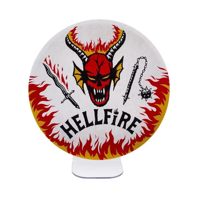 20230131124235_paladone_paidiko_diakosmitiko_fotistiko_stranger_things_hellfire_club_logo_leyko_23_25ek_pp9935st Paladone Παιδικό Διακοσμητικό Φωτιστικό Stranger Things Hellfire Club Logo Λευκό 23.25εκ. PP9935ST - Image 1