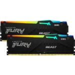 Kingston Fury Beast RGB DDR5 16GB RAM με 2x8GB Modules και Ταχύτητα 6000 για Desktop KF560C36BBEAK2-16