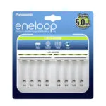 Panasonic Eneloop 8 Slots BQ-CC63 Φορτιστής 8 Μπαταριών Ni-MH Μεγέθους AA/AAA σε Λευκό χρώμα