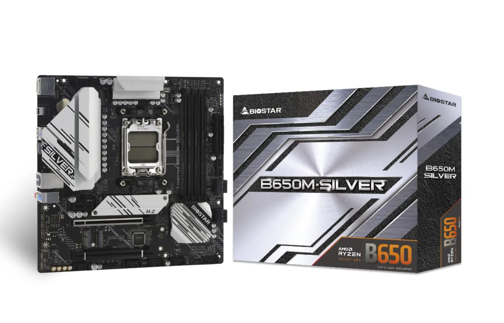 Biostar B650M-Silver Ver. 5.x Motherboard Micro ATX με AMD AM5 Socket - Image 1