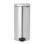 Brabantia NewIcon Κάδος Απορριμμάτων από Ανοξείδωτο Ατσάλι Matt Steel FPP με Πεντάλ 30lt 649061