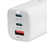 iBox Φορτιστής Χωρίς Καλώδιο GaN με Θύρα USB-A και 2 Θύρες USB-C 65W Λευκός (C-65)
