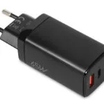 iBox Φορτιστής Χωρίς Καλώδιο GaN με Θύρα USB-A και 2 Θύρες USB-C 65W Μαύρος (C-65)