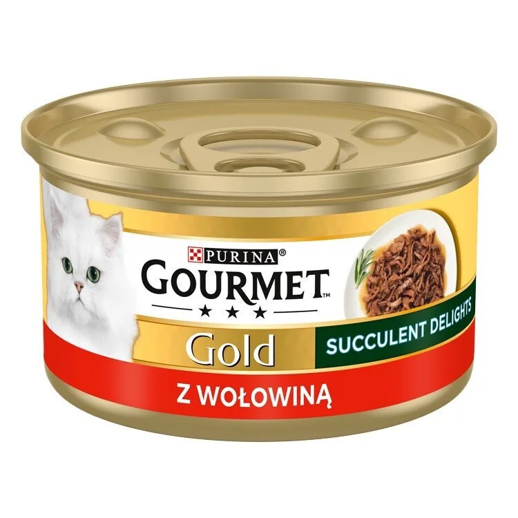 Gourmet Υγρή Τροφή για Ενήλικες Γάτες σε Κονσέρβα με Βοδινό 85gr - Image 1