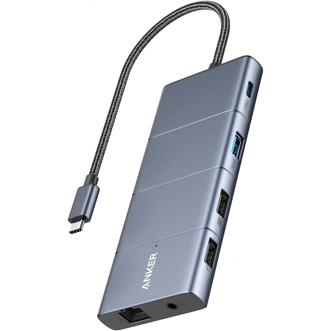 Anker 565 DisplayPort 1.4 / USB-A / USB-C Docking Station με HDMI 4K PD Ethernet και συνδεση 2 Οθονών Γκρι - Image 1